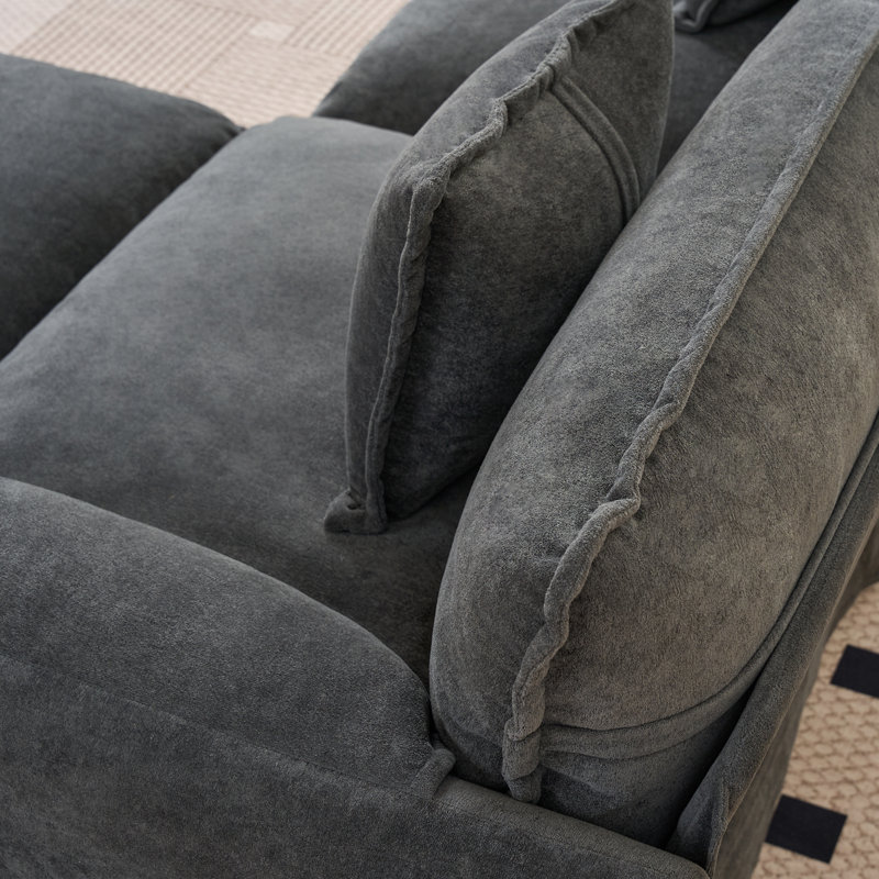 Spacious Chenille Recliners, Grey Upholstery For Modern Living And Bedroom