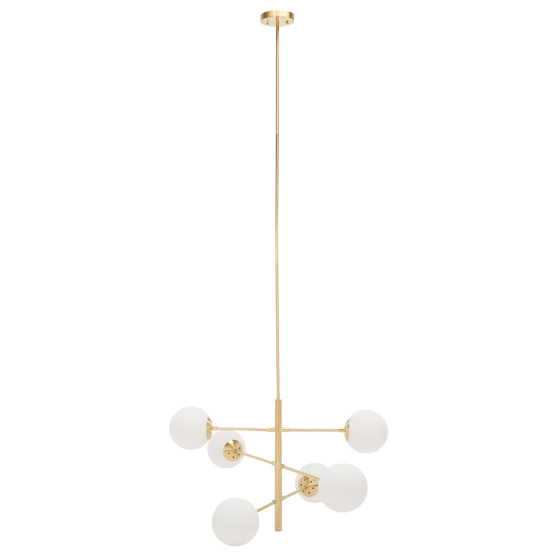 Lustre linéaire moderne et unique à 6 lumières Alison