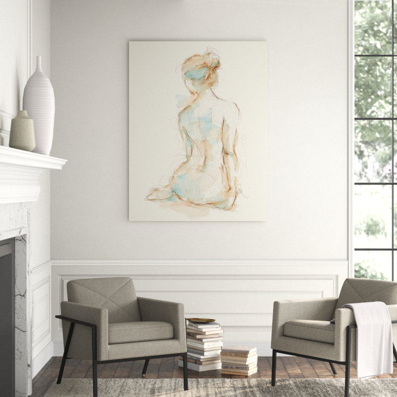 Gesture In Moment II Print by Janice Sadler, Image Brush Gel, 47" H x 36" W