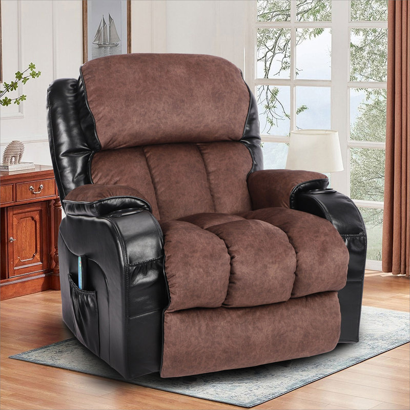 Recliner Chair  for Living Room with Rocking Function and Side Pocket