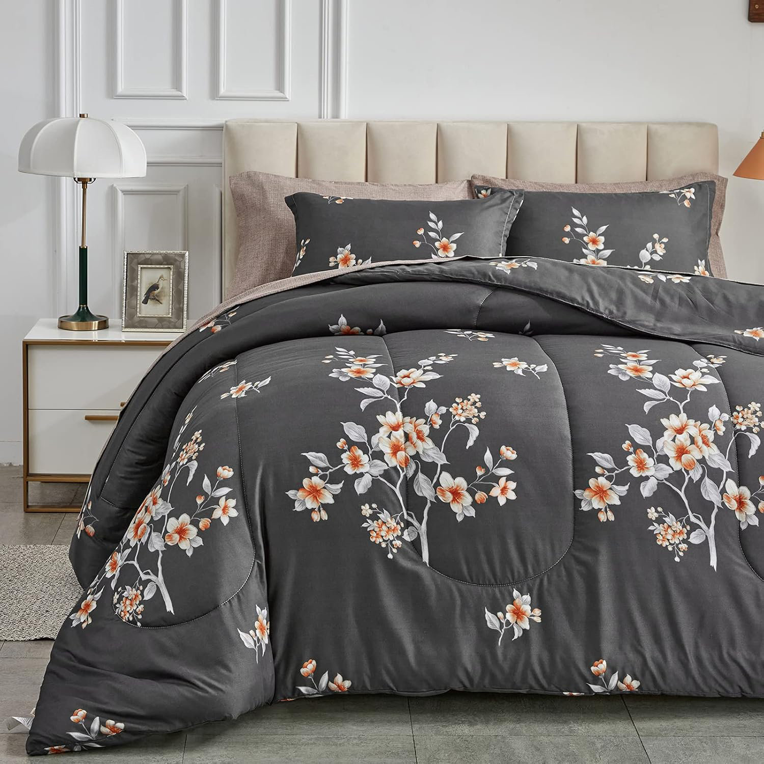 AMIPOR Comforter Set Queen Space Bedding Comforter 8 Pieces Shining