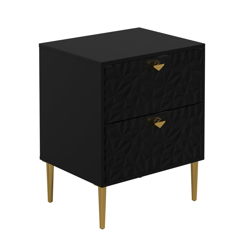 Baity 19.69'' W Nightstand, Black