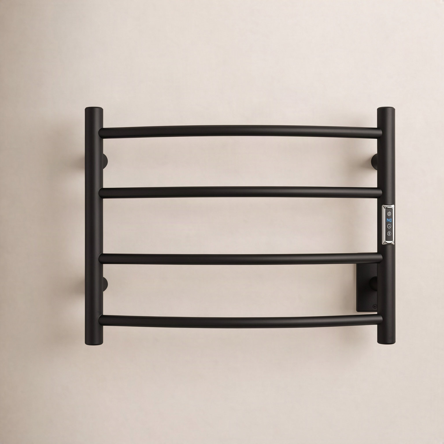 Glow Wall Mount Electric Towel Warmer, Matte Black