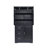 Tall And Wide Storage Cabinet With Doors For Bathroom/Office, Three Drawers, Black-129524967