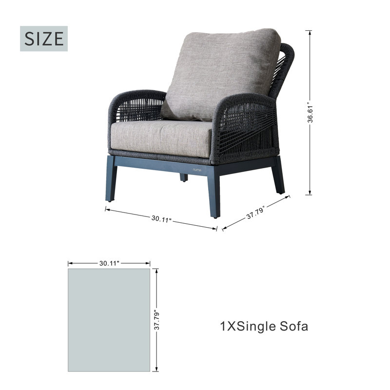 Chaise longue d'extérieur en aluminium avec coussins