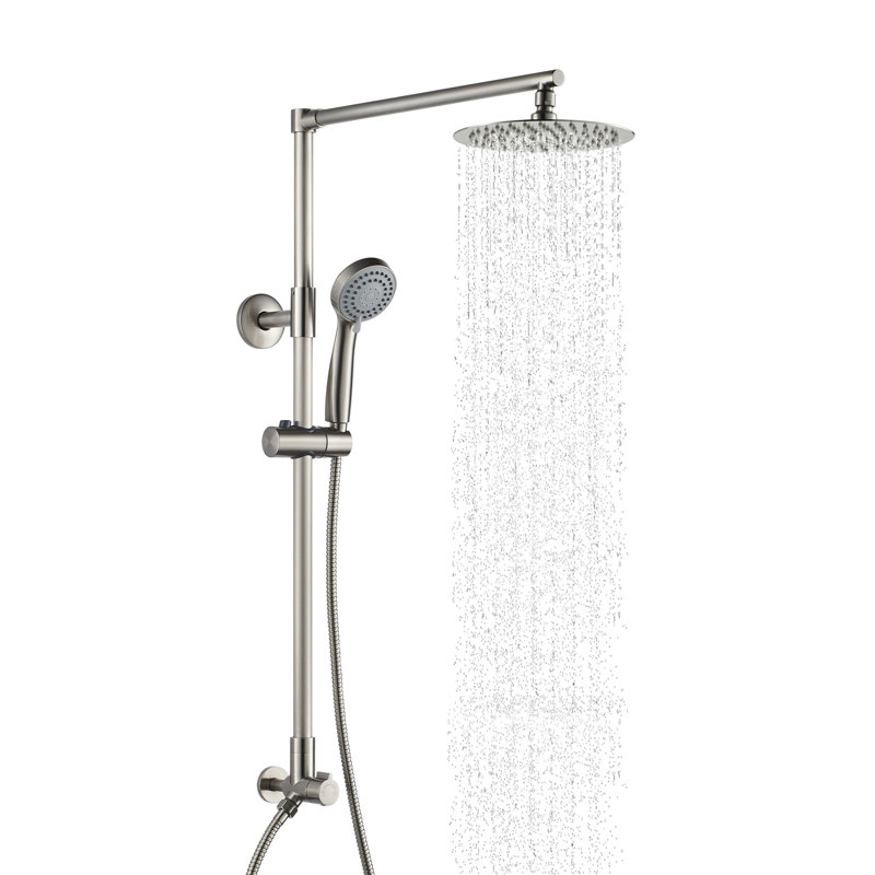 Système de douche à pluie Fennocasa Polaris 2 - 2,5 GPM, Chrome