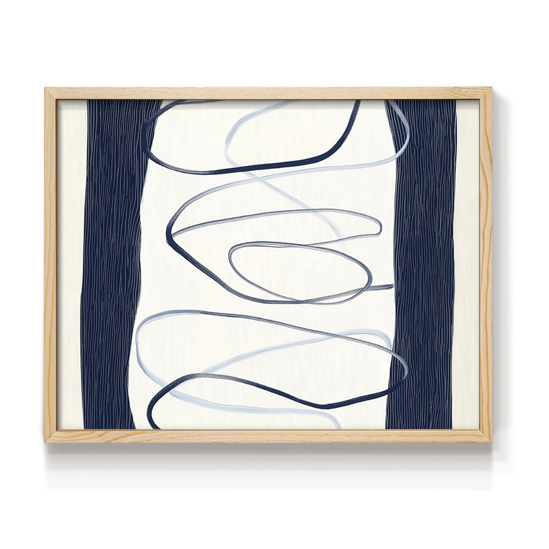 Série abstraite - II - Reproduction encadrée - Restickable, H 8 po x l 10 po, Naturel
