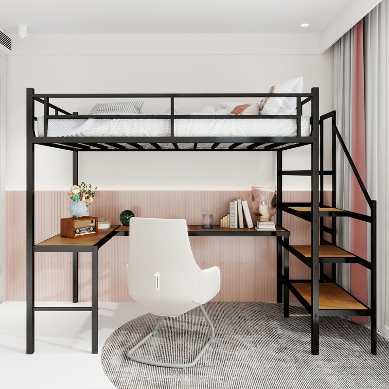 Space-saving Loft Bed Iron Modern Multi-function