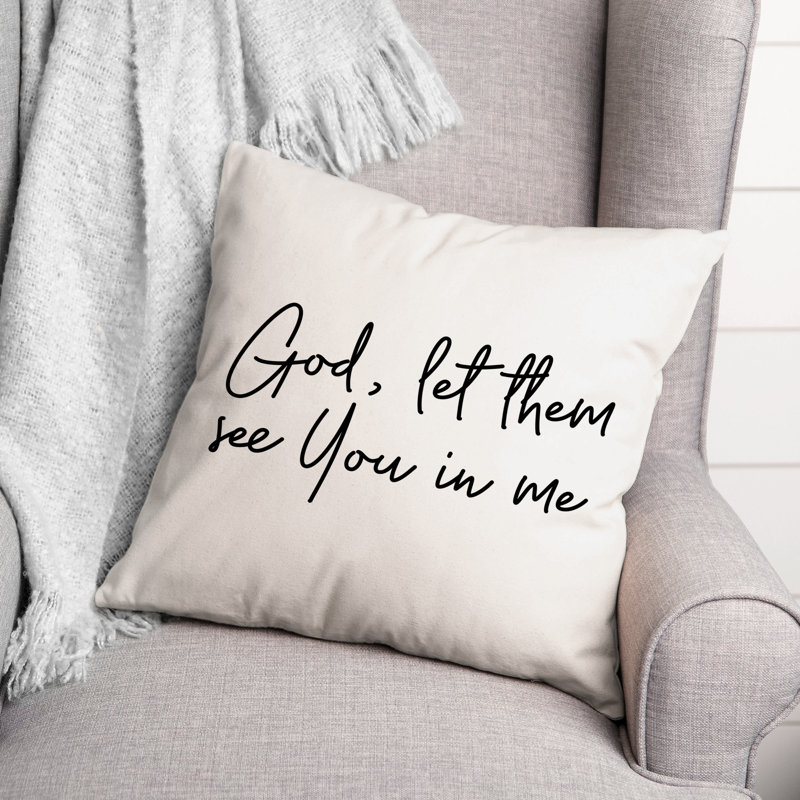 Black And White Typography Collection Throw Pillow