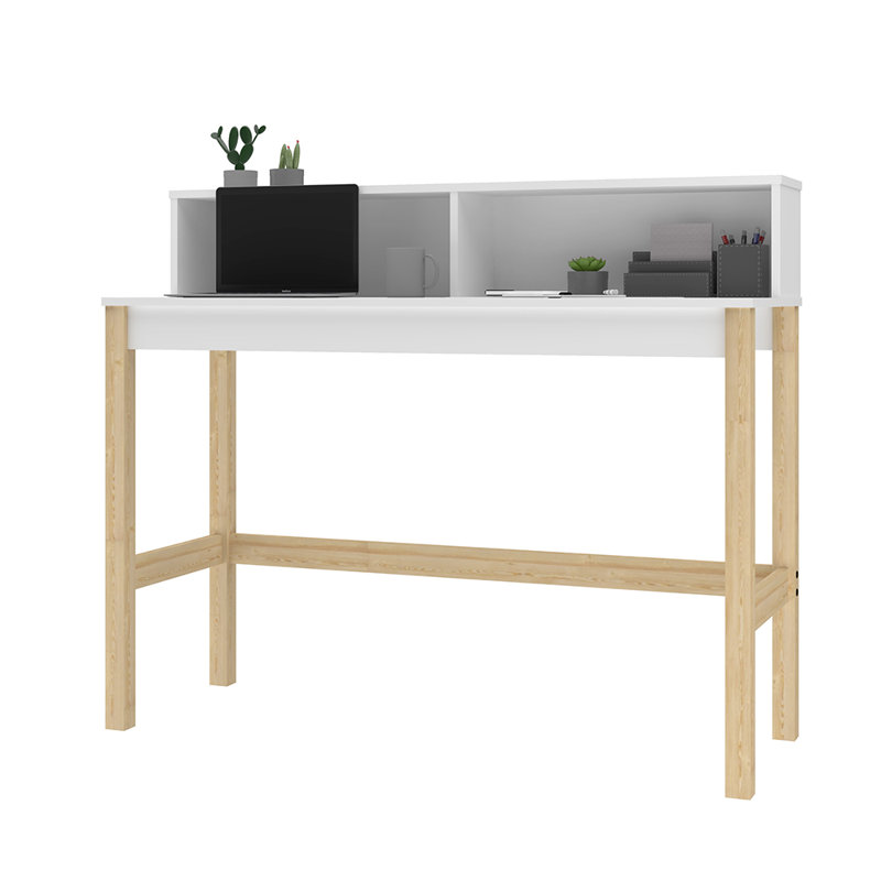 Sasun Solid Wood Base Writing Desk, White