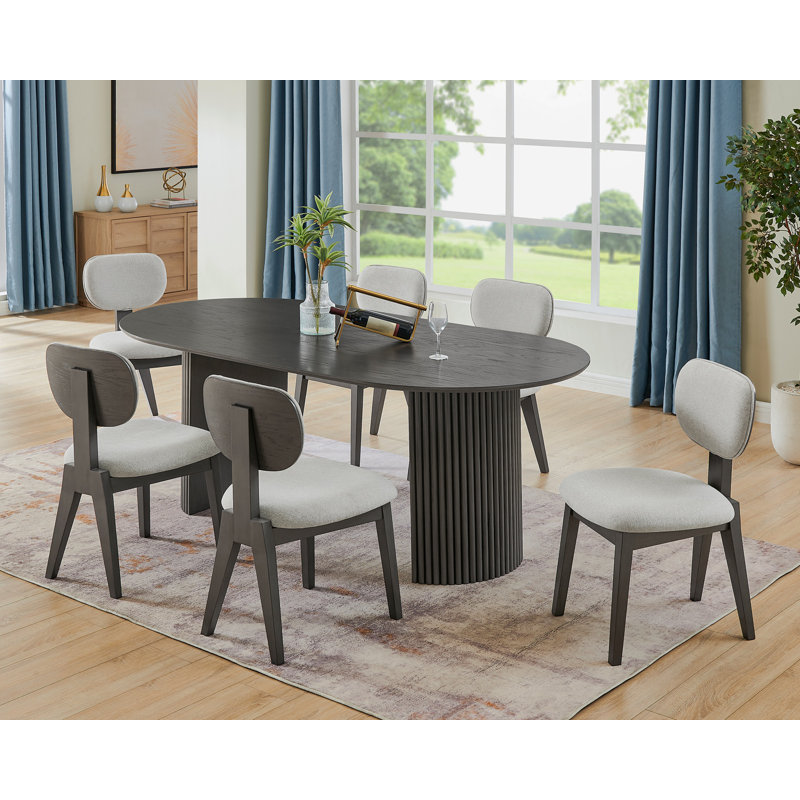 Ensemble de salle à manger 7 pièces 80 po Valencia, 7 pièces : table, 6 chaises