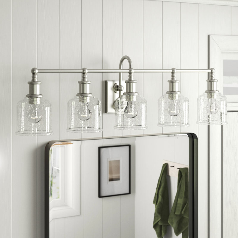 Zendaya 5-Light Dimmable Globe Bath Bar , Brushed Nickel