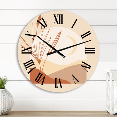 Horloge murale Minimalist Botanical I