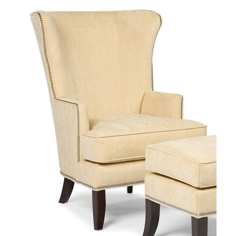 Andrew Upholstered Wingback Chair, Teal