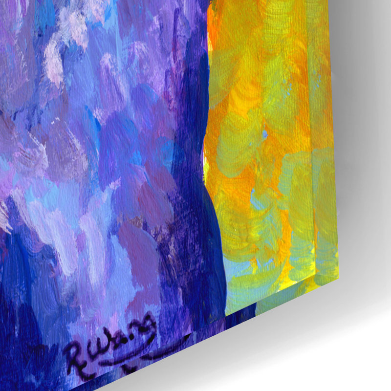 «Peppy Mauve Pitbull» par Rebecca Wang Art, H 16 po x l 12 po x P 0,13 po