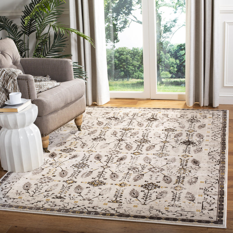 Bristol Point Performance Floral Rug, Rectangle 4' x 6'