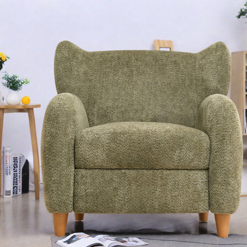 Fauteuils d'appoint multifonctionnels, fauteuil inclinable moderne en tissu olive