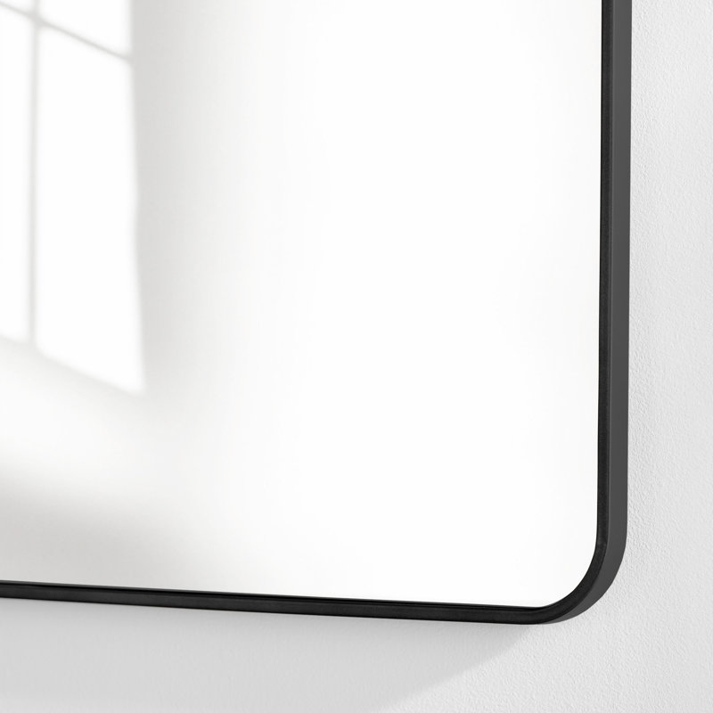 Miroir mural Sabine, 40 po x 36 po, Noir