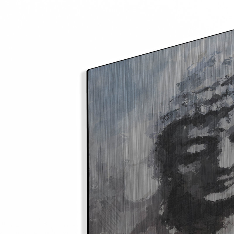 «Peaceful Buddha I» par Linda Woods, H 12 po x l 12 po