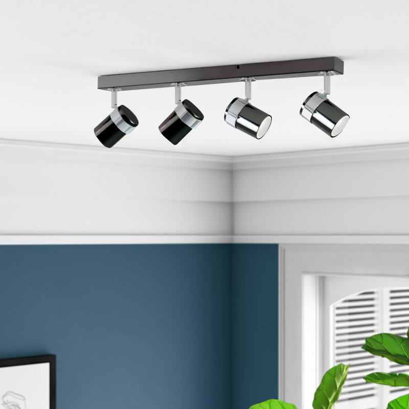 Lacey 4-Light 54cm Ceiling Spotlight, No Bulb, Black