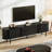70" Mid-Century Modern TV Stand with Storage and Sliding Tambour Door-1072713551