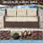 6 Pieces Patio Furniture Set Sectional Wicker Sofa Outdoor Conversation Sets With Swivel Chairs,Table And Ottomans For Garden, Poolside, Backyard-2047616902-2047616896