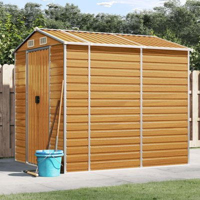 Brenyn Garden Shed 191x215x198 cm Galvanised Steel