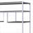 Bookshelf, Rustic Gray Oak Finish with Chrome Metal Frame | 7 Open Fixed Shelves | Chrome | Gray-1994760832