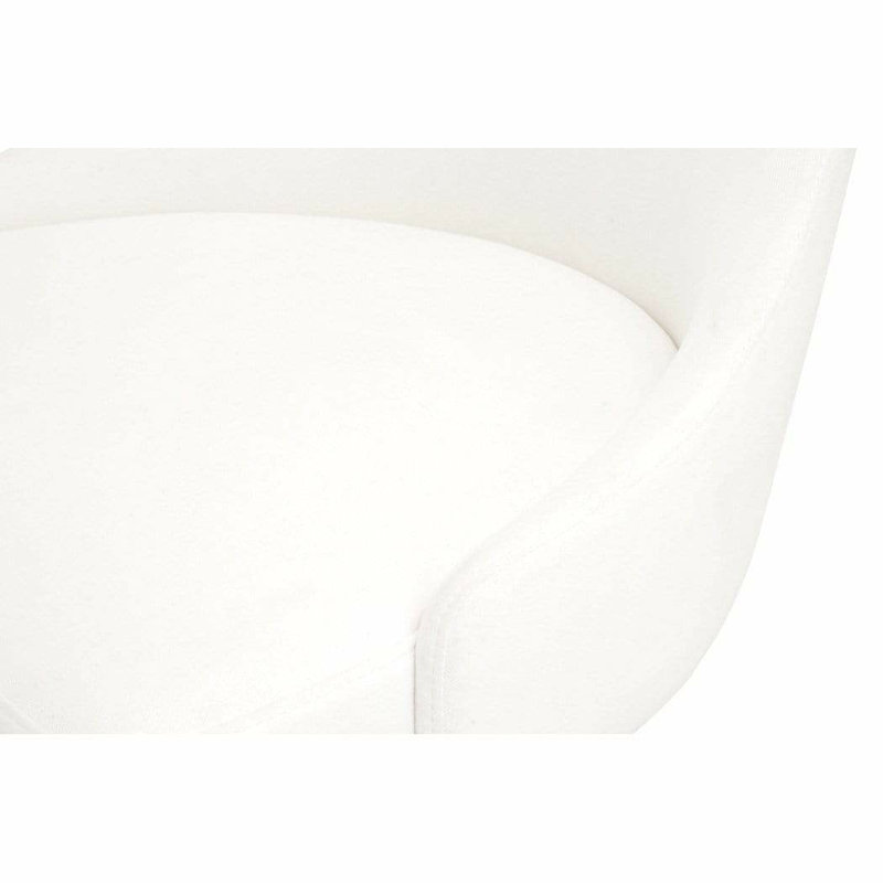 Chaise d'appoint rembourrée en tissu Parissa, Perle, Or brossé