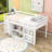 Twin Low Loft Bed With Built-In Desk, Drawer Cabinet And Shelf Cabinet-386248738