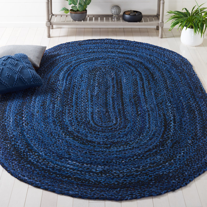 Proffitt Hand Woven Cotton Rug, Round 9'