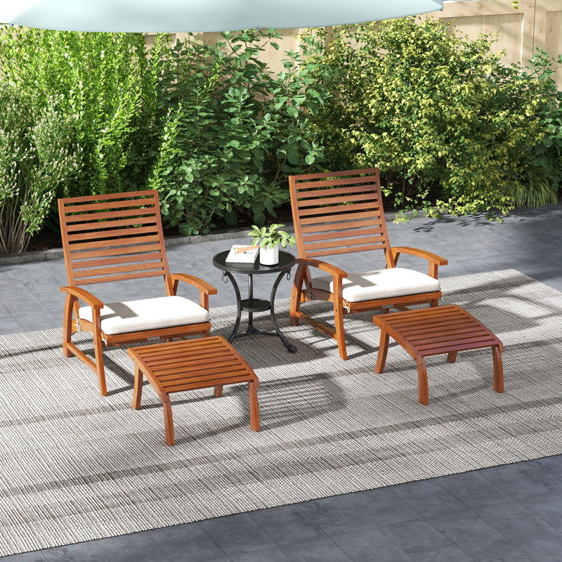 Revat Outdoor Lounge Chair with Ottoman