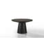 Ensemble de table basse, de bout et de console Jacopo ébène noir avec base à piédestal 3 pièces