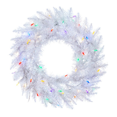 Artificial Sparkle White Spruce Wreath