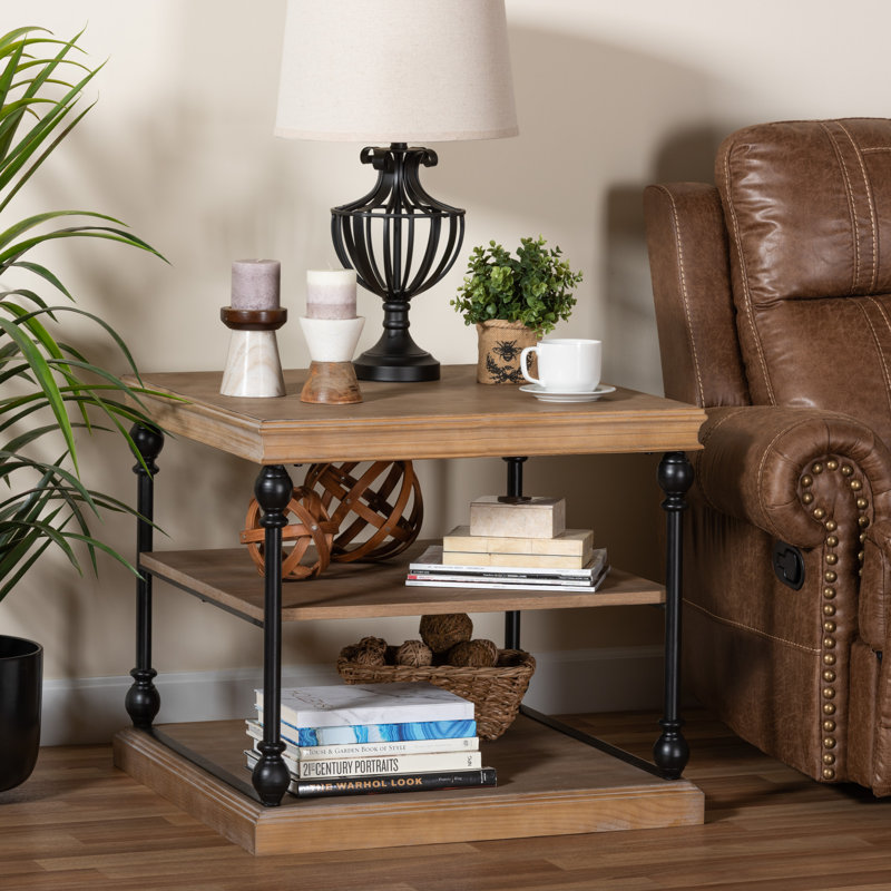 Koryun End Table, Graywashed