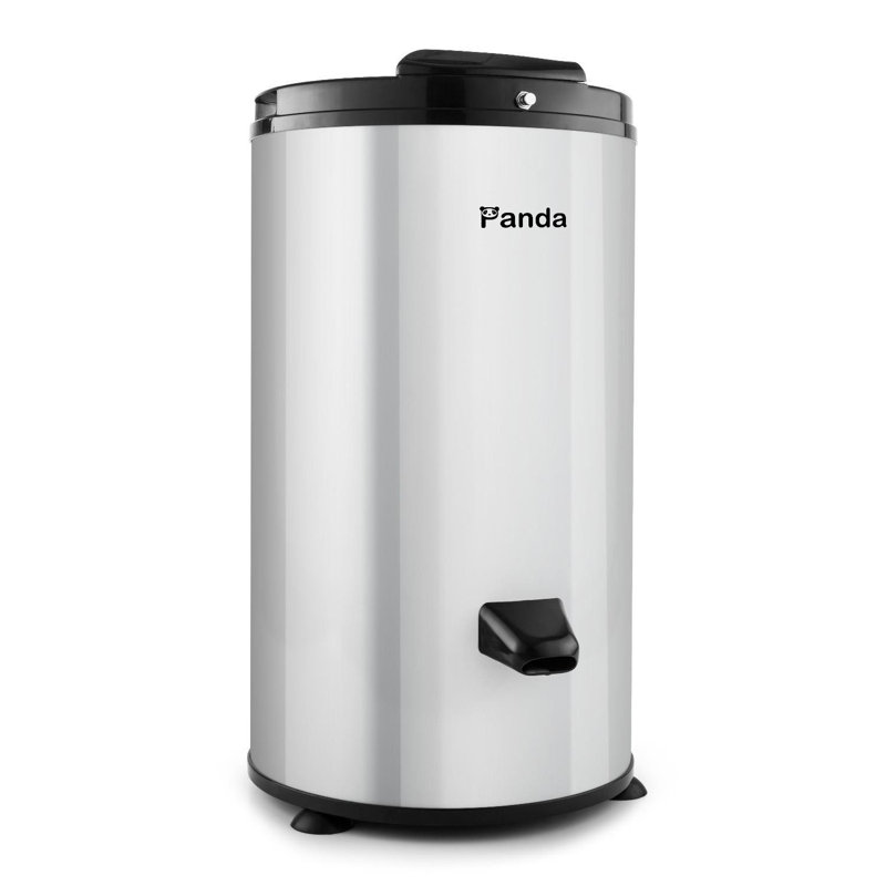Panda 0.35 Cubic Feet cu. ft. High Efficiency Portable Dryer in Silver/Black with Child Safety Lock