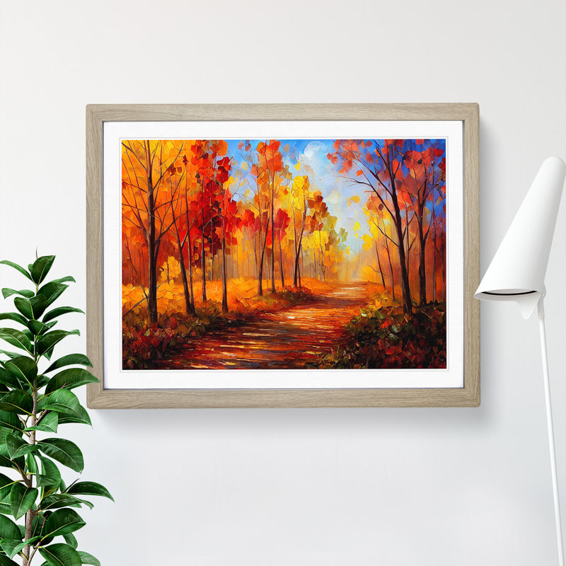Amazing Autumn Forest Vol.1 - Framed Print, 46cm H x 64cm W x 2cm D, Oak