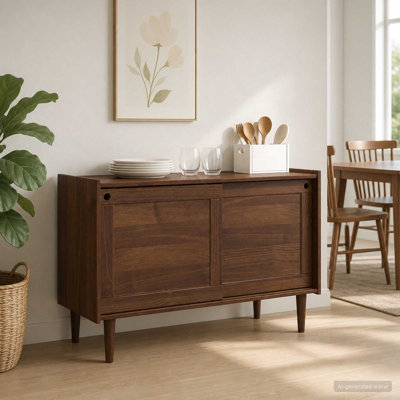 114 cm W Pine Solid Wood Sideboard