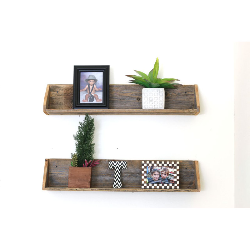 Martinsdale 2 Piece Solid Wood Floating Shelf, Natural