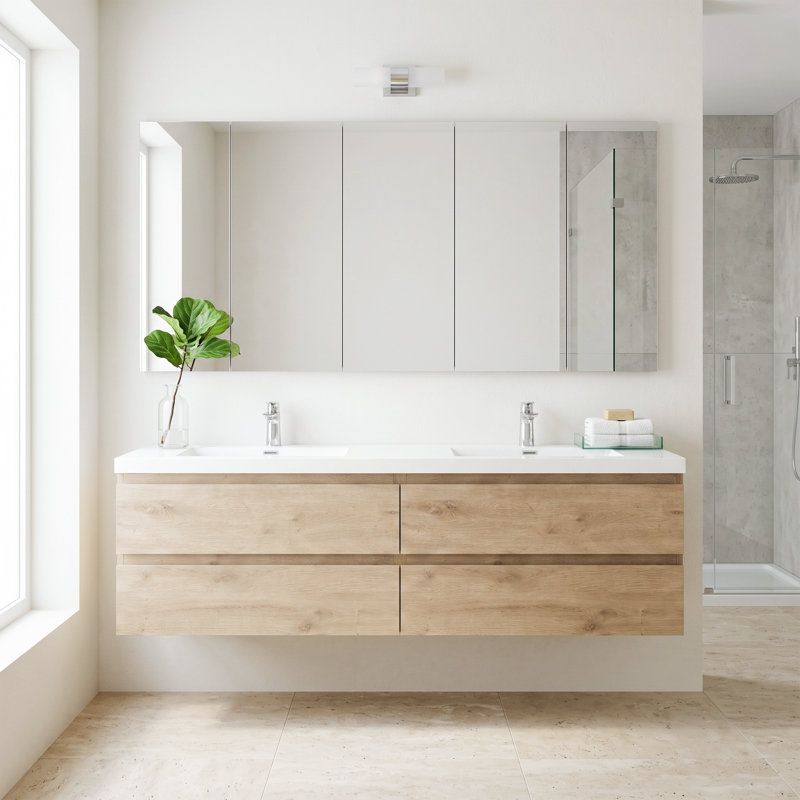 Meuble-lavabo flottant avec lavabo