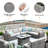Baili 9 - Person Modular Patio Conversation Sets with Cushions-94284593