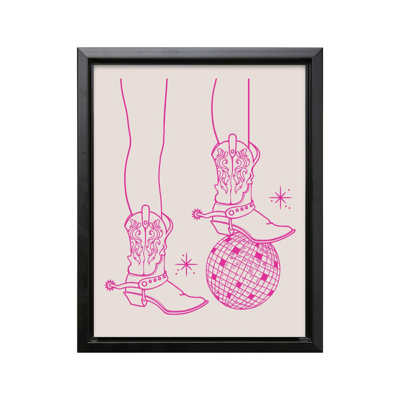 Bottes de cow-boy n ° 1, Black Framed, Canvas, 12"H x 16"W