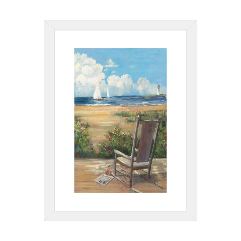 " By The Sea II " by Carol Rowan, White Paper, White, 24" H x 16" W x 1" D