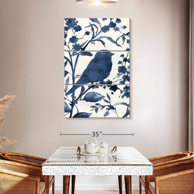 Silhouette d'oiseau bleu Brampt I, H 50 po x l 32 po