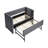 Grey Velvet Daybed with Sturdy Wooden Frame, Modern Diamond Grid Pull-Out Design for Bedroom and Living Room-1666380517