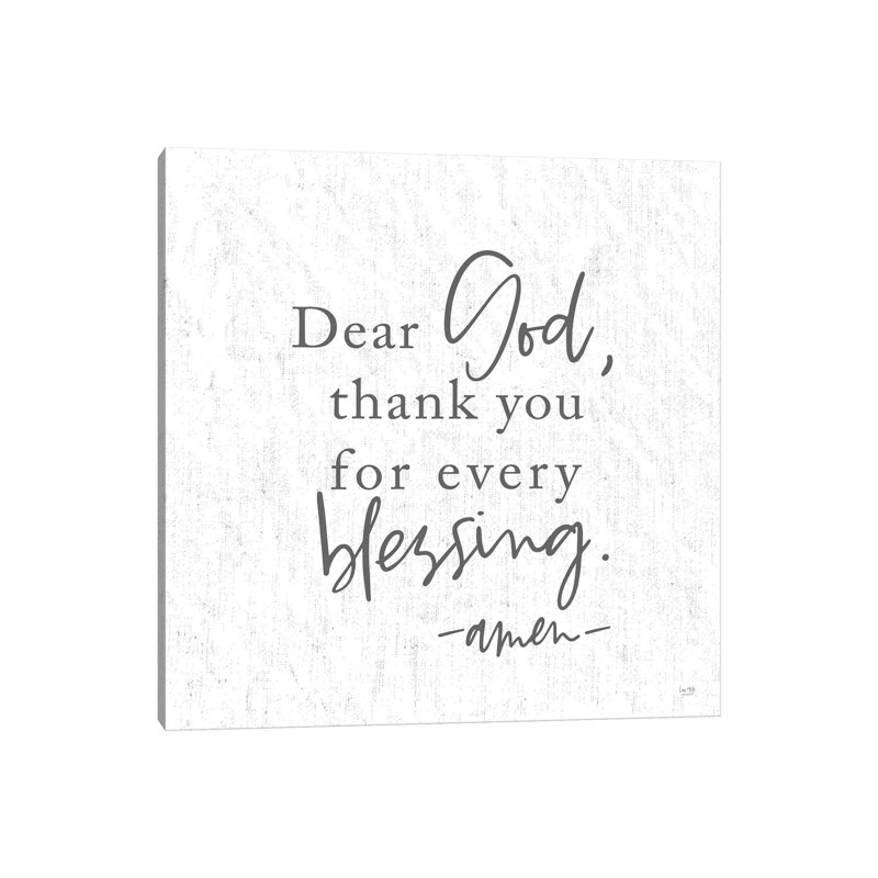Thank You For Every Blessing by Lux + Me Designs - Wrapped Canvas Print, 93.98 cm H x 93.98 cm W x 3.175 cm D