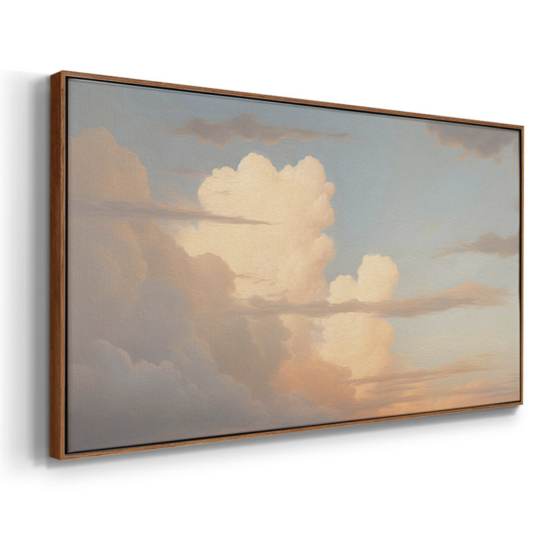 Série paysage - Mviii - Toile tendue avec châssis encadré - Prêt à être accroché, H 17 po x l 33 po, Noyer