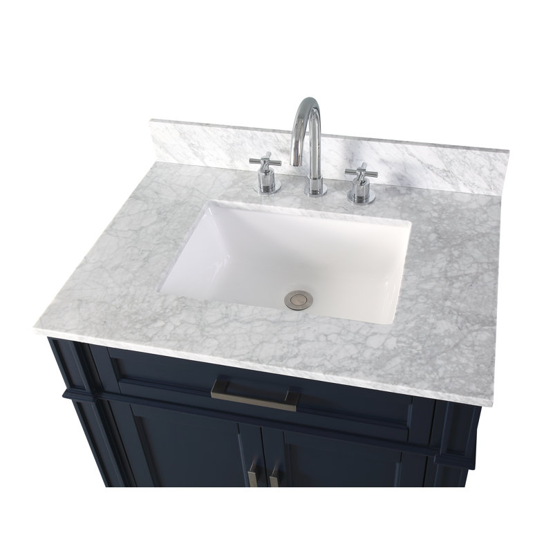 Ensemble de meuble-lavabo simple 30 po Guerrero, Bleu marine