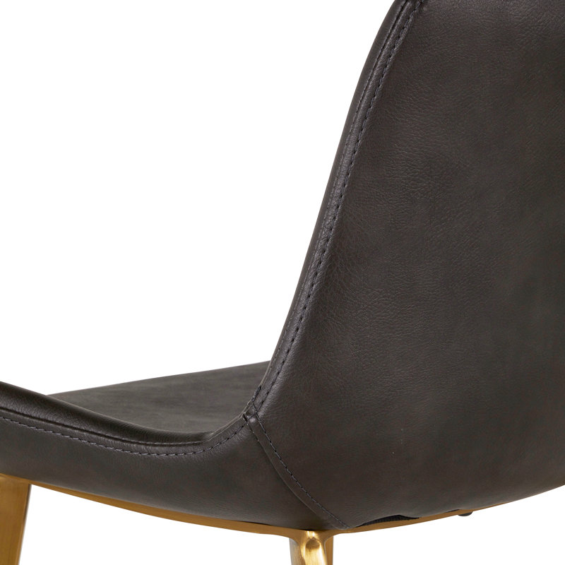Hines 30" Transitional Black and Brown Leather Bar Stool
