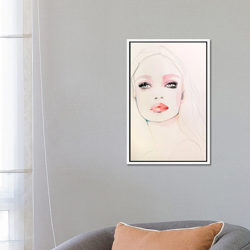 Pearl 1 Piece Painting on Canvas, 66.04 cm H x 45.72 cm W, White Framed Canvas